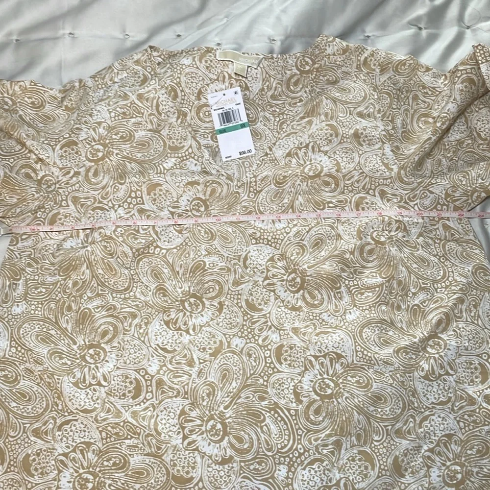 Michael by Michael Kors Paisley Print Ruffled Sleeve Top sz 0X - Picture 5 of 11